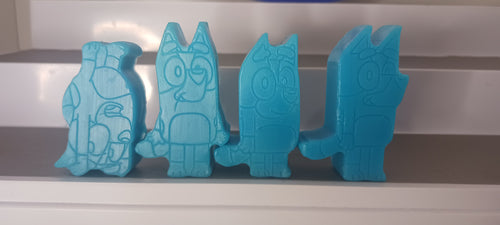 4 Peice Set Blue dog design