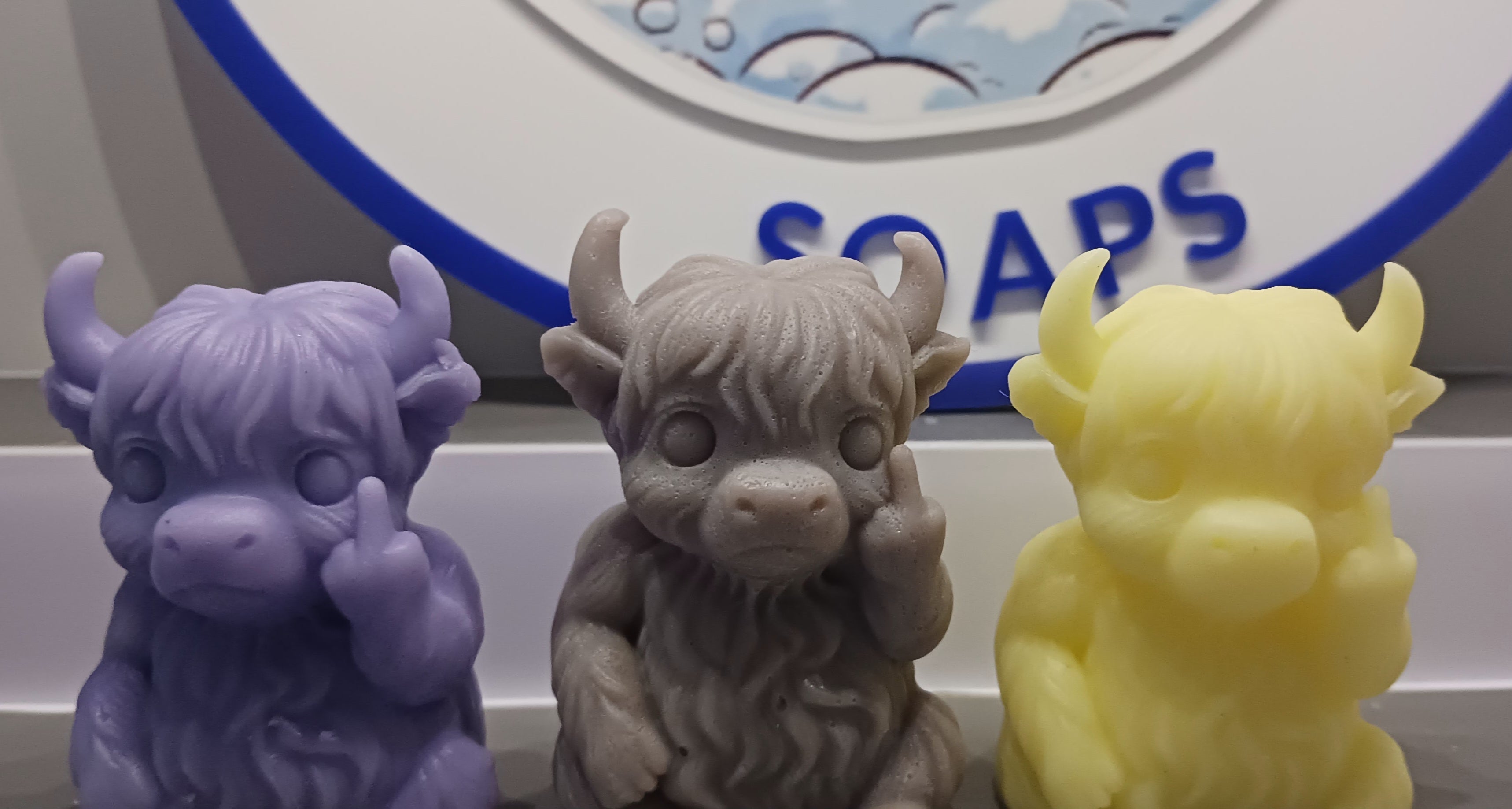 Middle Finger Highland Cow Goats Milk Soap